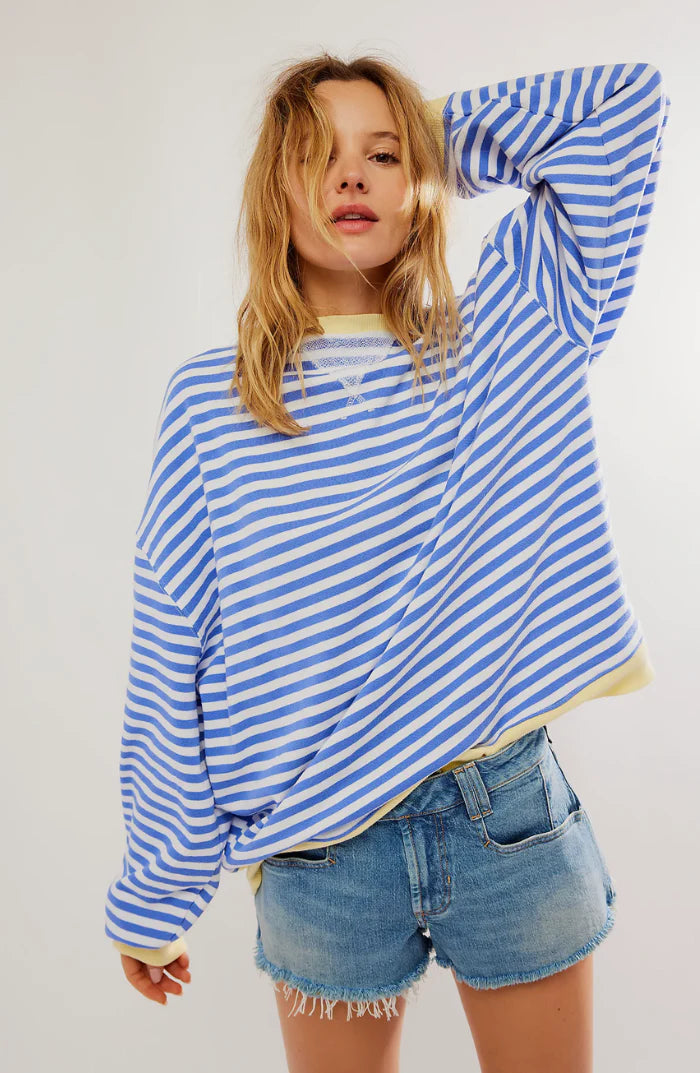 Amélie™ | Gestreifter Komfort-Oversize-Pullover