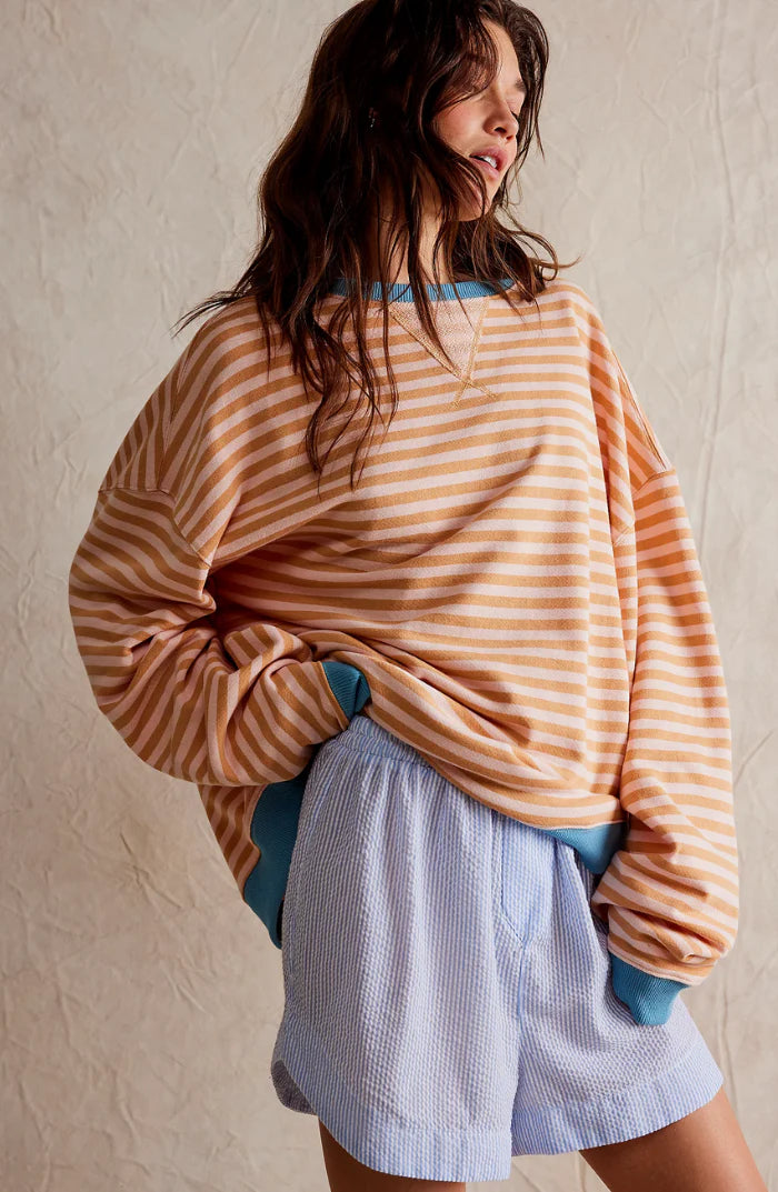 Amélie™ | Gestreifter Komfort-Oversize-Pullover